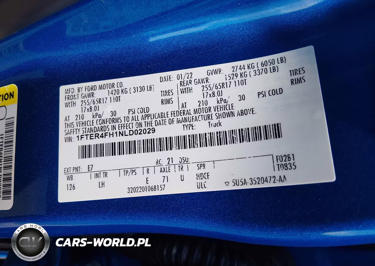 2022 Ford Ranger Xl VIN:1FTER4FH1NLD02029 - 9
