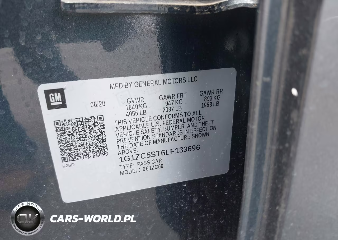 2020 Chevrolet Malibu Fwd 1Fl VIN:1G1ZC5ST6LF133696 - 9
