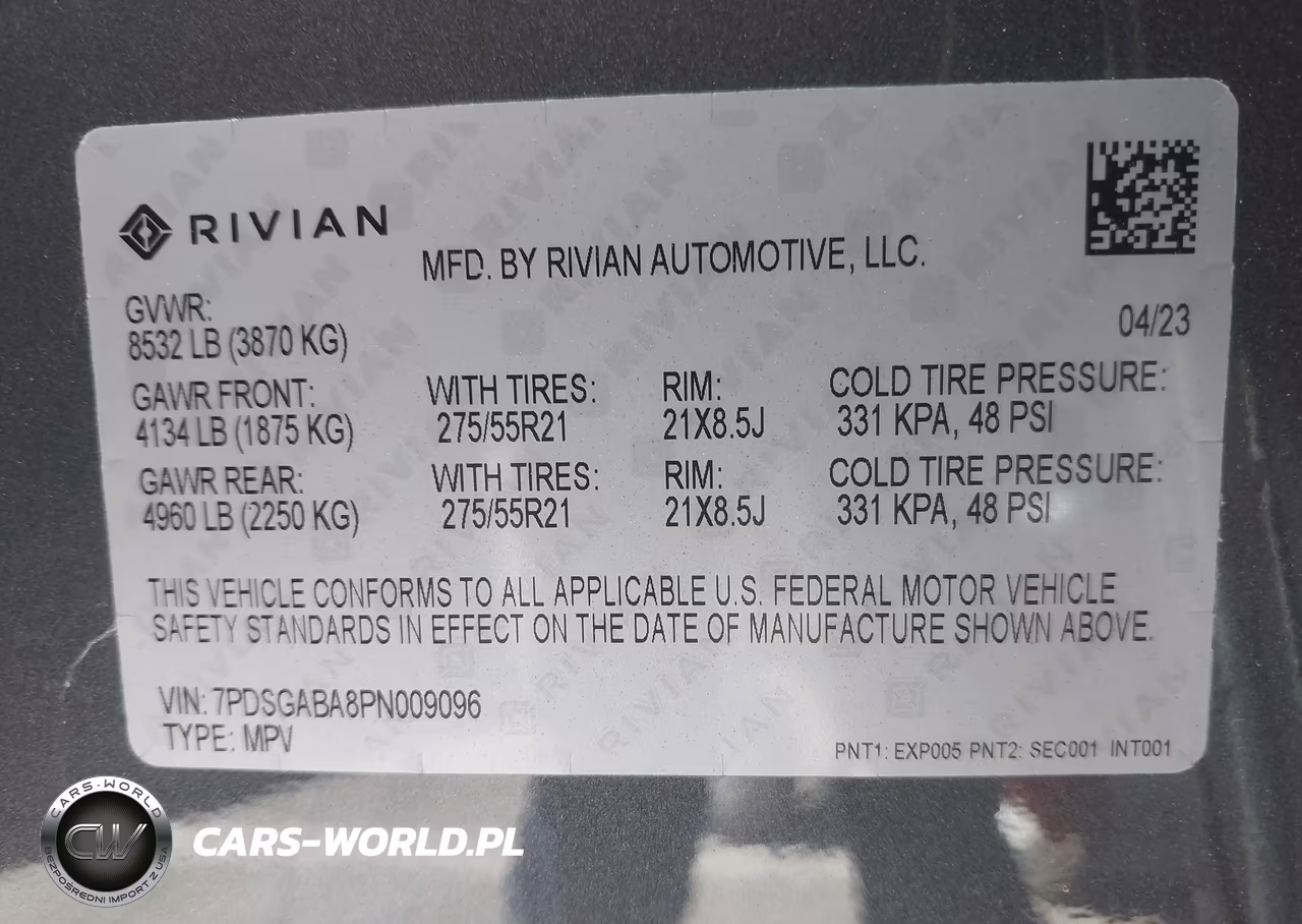 2023 Rivian R1S Adventure VIN:7PDSGABA8PN009096 - 9