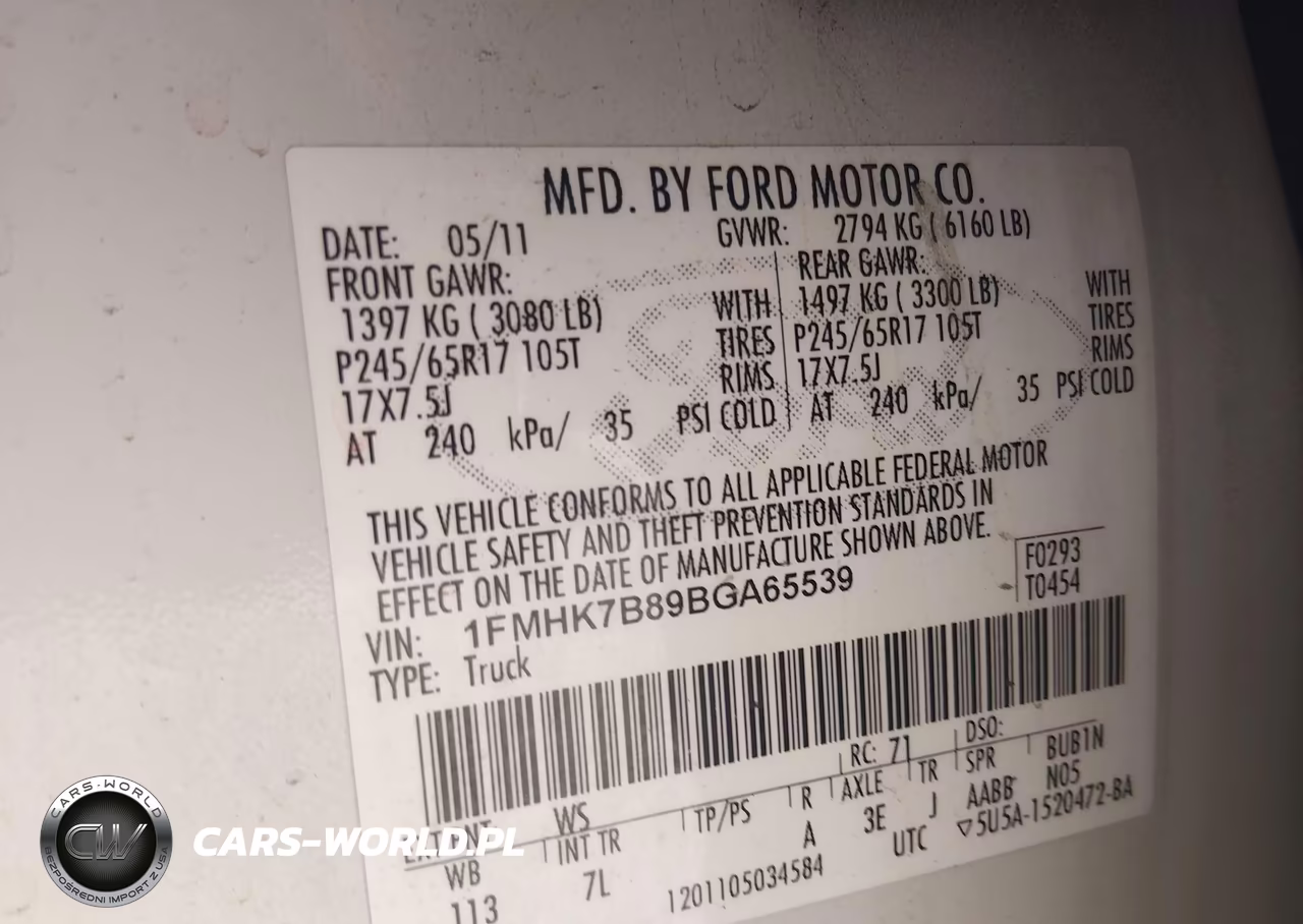 2011 Ford Explorer VIN:1FMHK7B89BGA65539 - 9