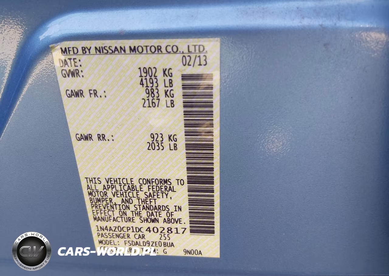 2013 Nissan Leaf Sv VIN:1N4AZ0CP1DC402817 - 9