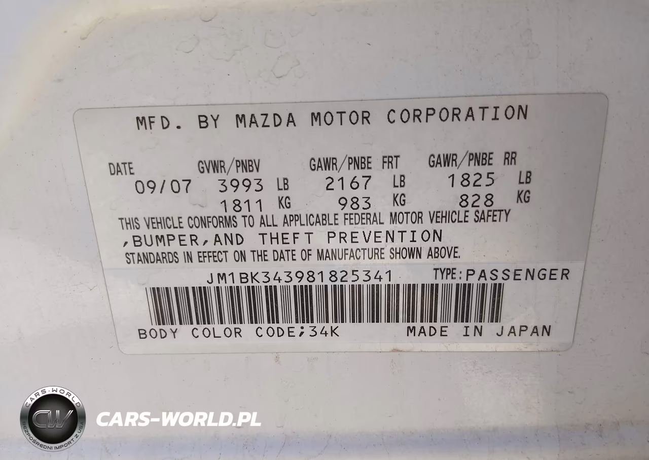 2008 Mazda Mazda3 S Grand Touring VIN:JM1BK343981825341 - 9