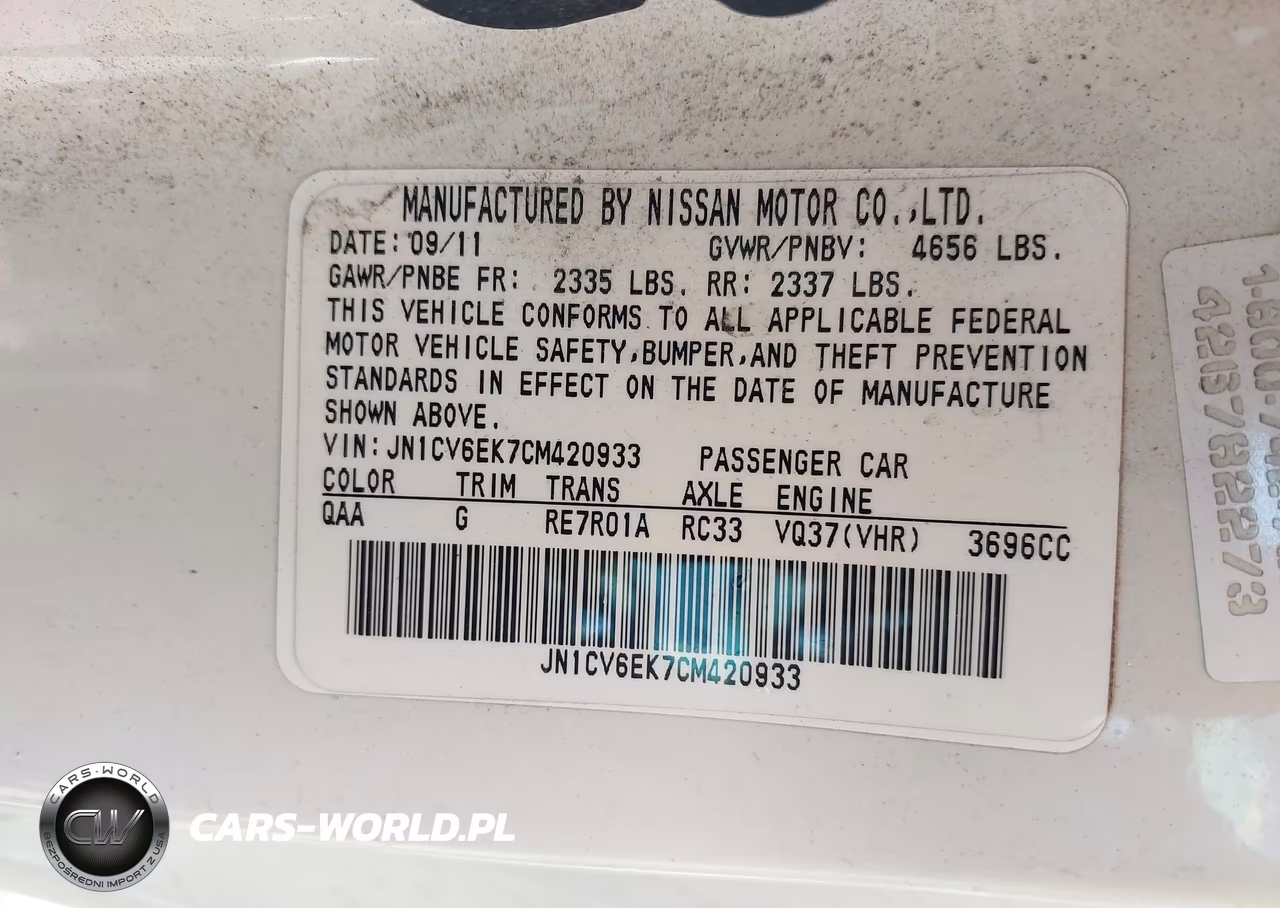 2012 Infiniti G37 Journey VIN:JN1CV6EK7CM420933 - 9