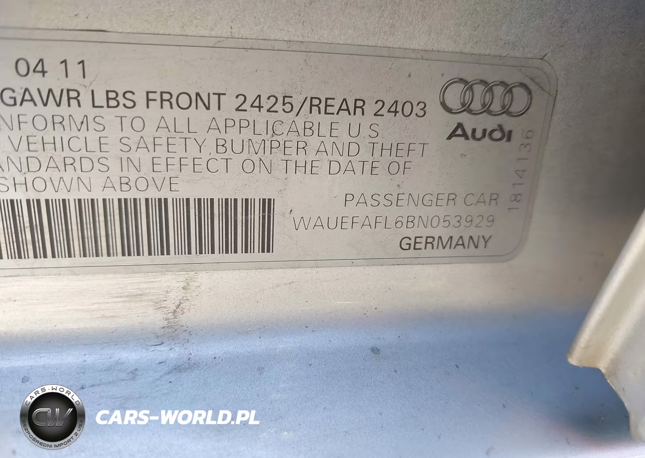 2011 Audi A4 2.0T Premium Plus VIN:WAUEFAFL6BN053929 - 9
