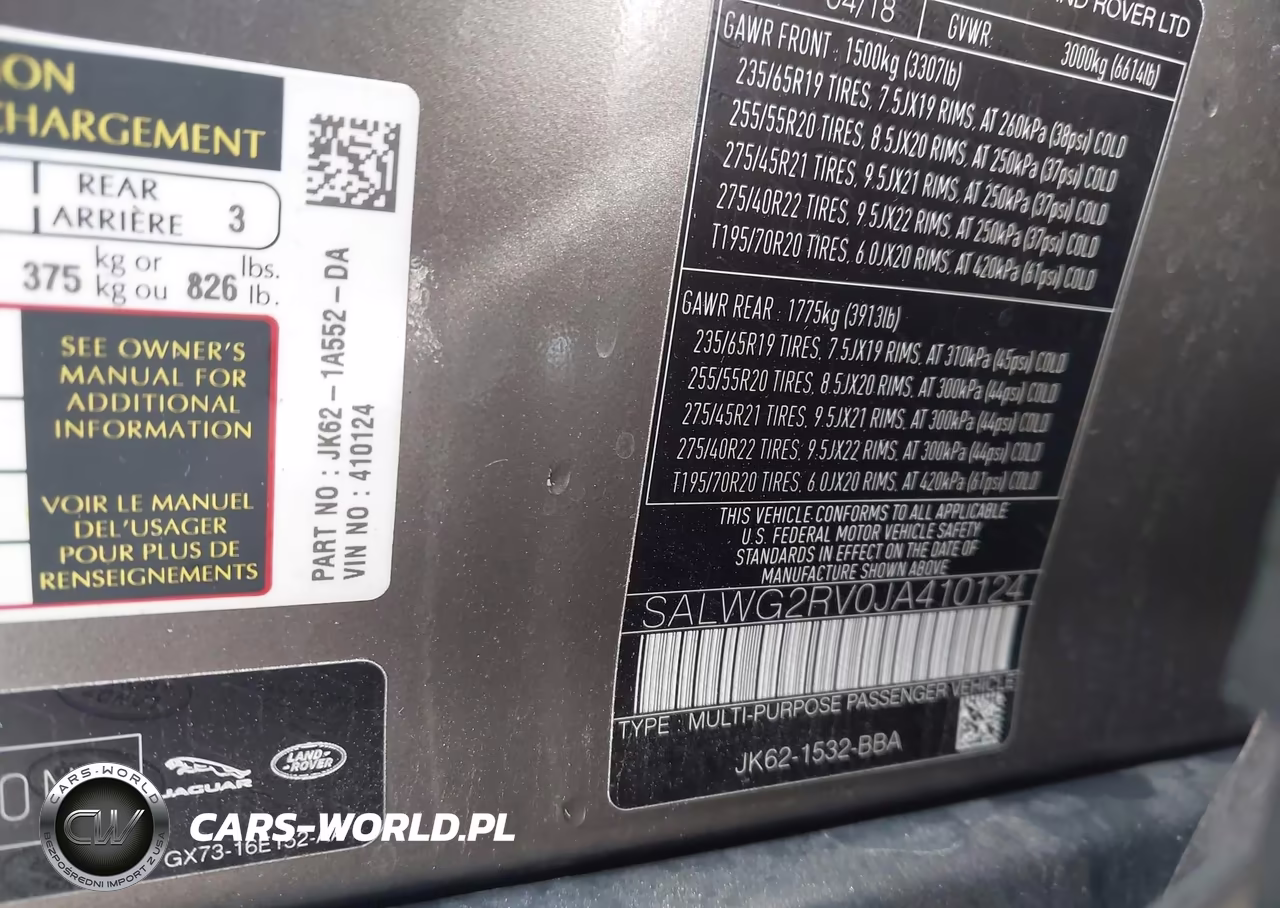 2018 Land Rover Range Rover Sport Se VIN:SALWG2RV0JA410124 - 9