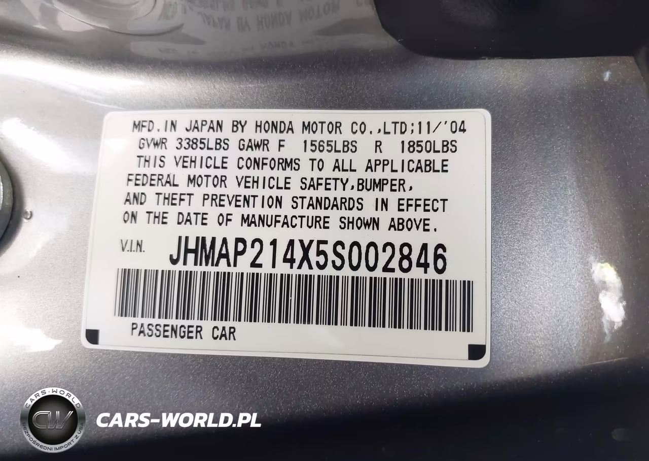 2005 Honda S2000 VIN:JHMAP214X5S002846 - 9