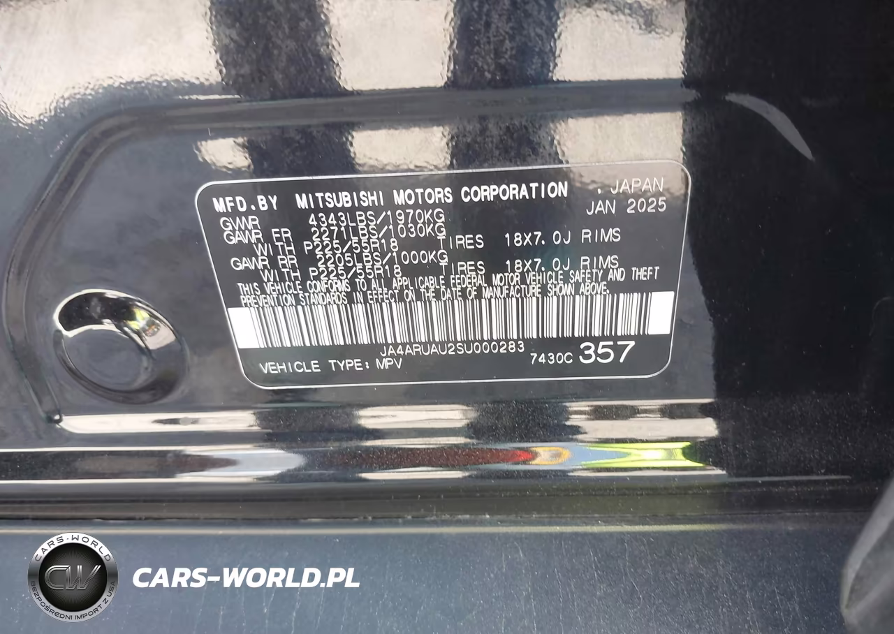 2025 Mitsubishi Outlander Sport S VIN:JA4ARUAU2SU000283 - 9