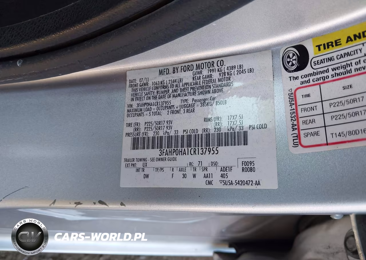 2012 Ford Fusion Se VIN:3FAHP0HA1CR137955 - 9