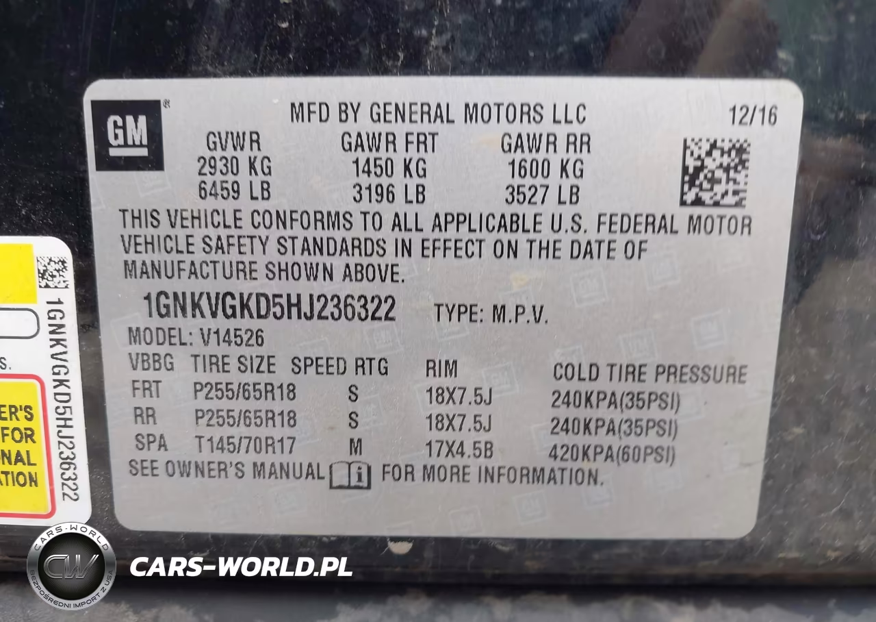 2017 Chevrolet Traverse Lt VIN:1GNKVGKD5HJ236322 - 9