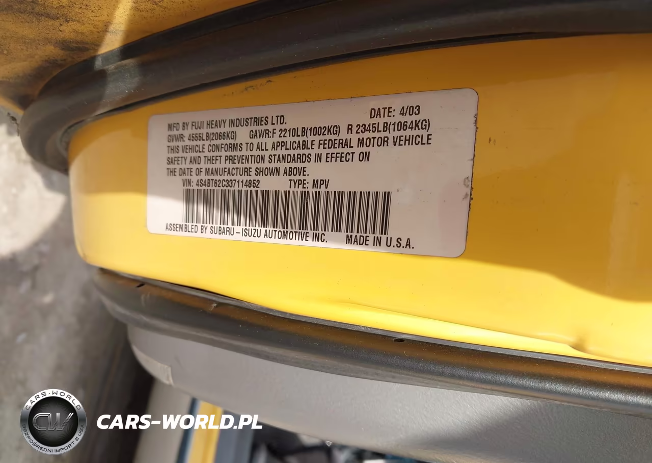 2003 Subaru Baja Sport VIN:4S4BT62C337114852 - 9