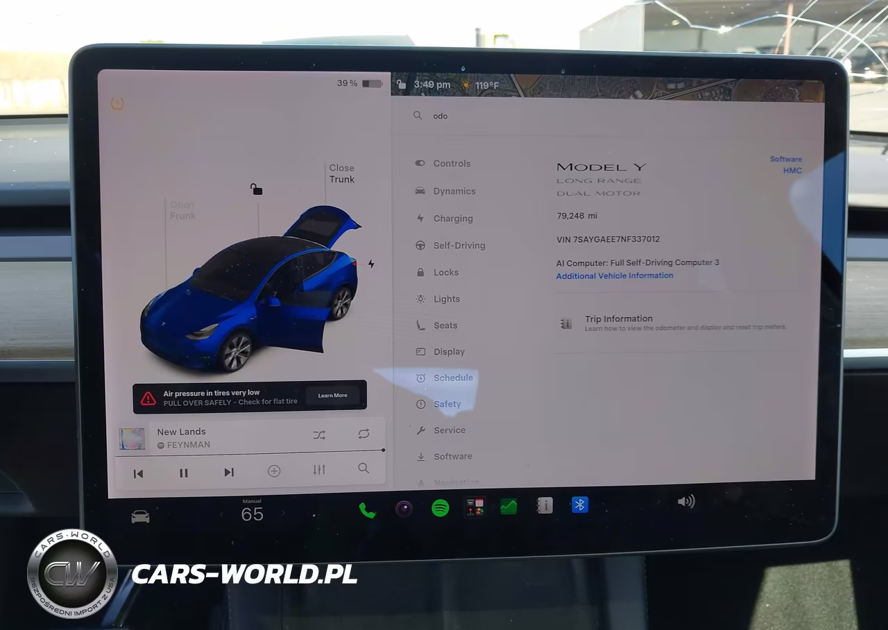 2022 Tesla Model Y Long Range Dual Motor All-Wheel Drive VIN:7SAYGAEE7NF337012 - 7