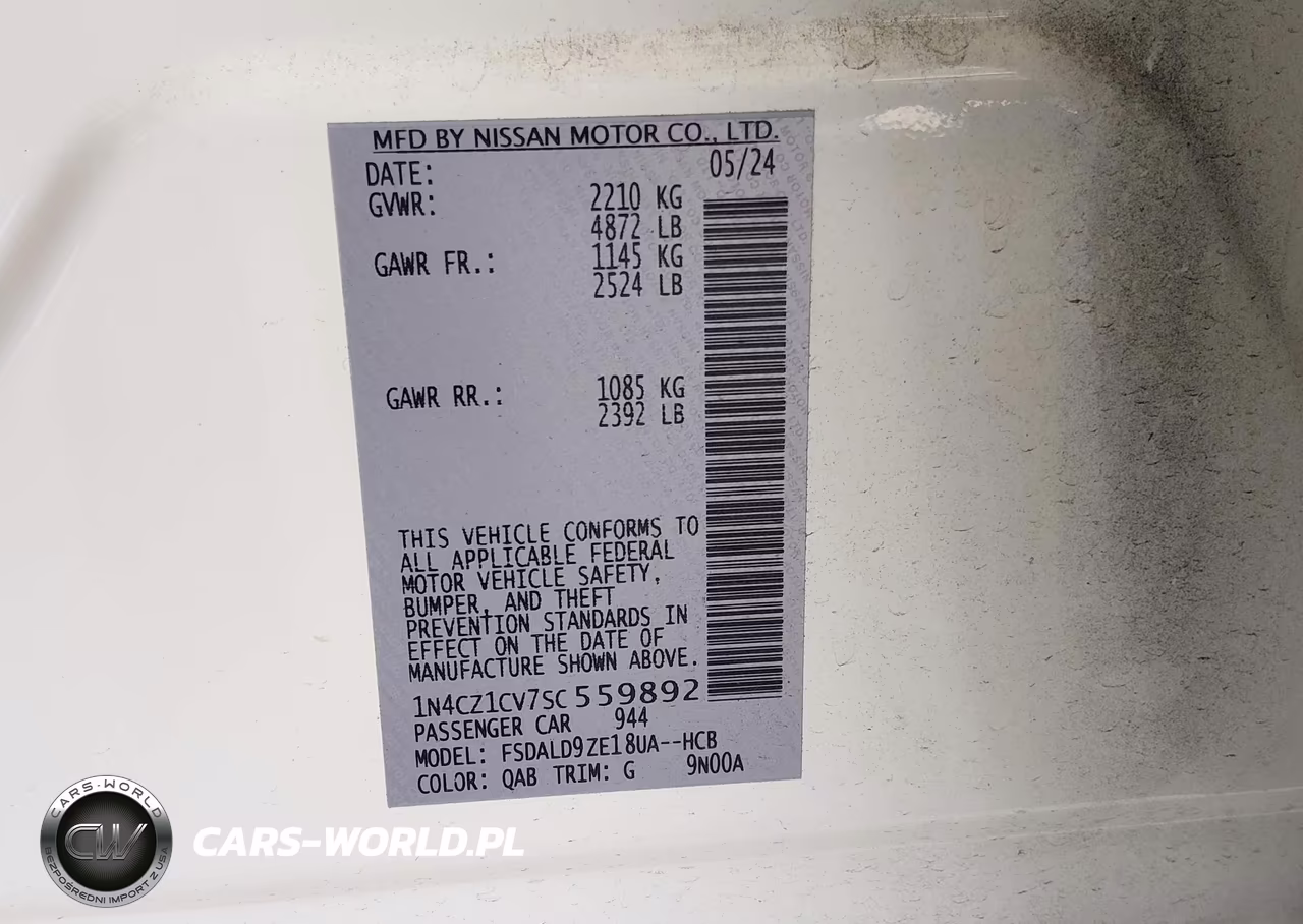 2025 Nissan Leaf Sv Plus VIN:1N4CZ1CV7SC559892 - 9