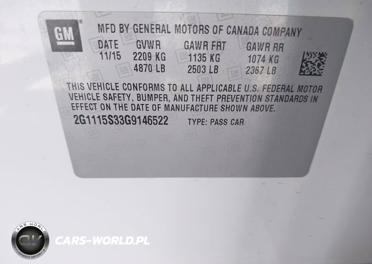 2016 Chevrolet Impala 2Lt VIN:2G1115S33G9146522 - 9