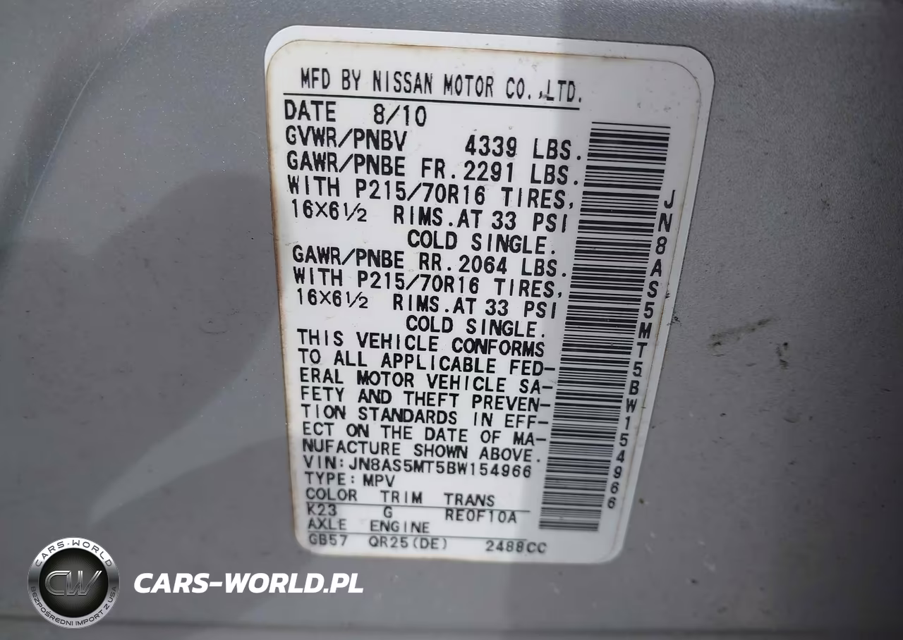 2011 Nissan Rogue S VIN:JN8AS5MT5BW154966 - 9