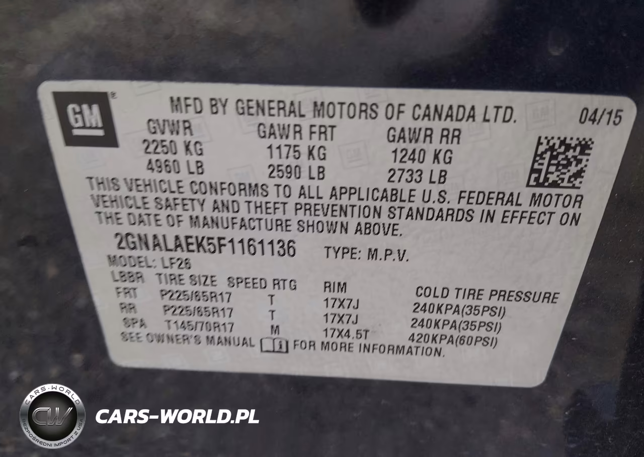 2015 Chevrolet Equinox Ls VIN:2GNALAEK5F1161136 - 9