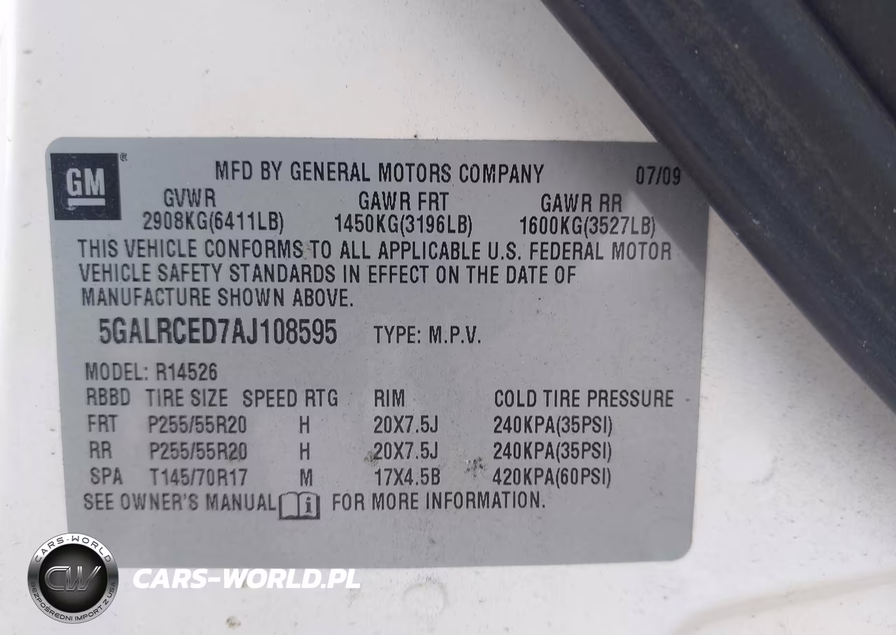 2008 Buick Enclave Cxl VIN:5GAER23738J118096 - 9