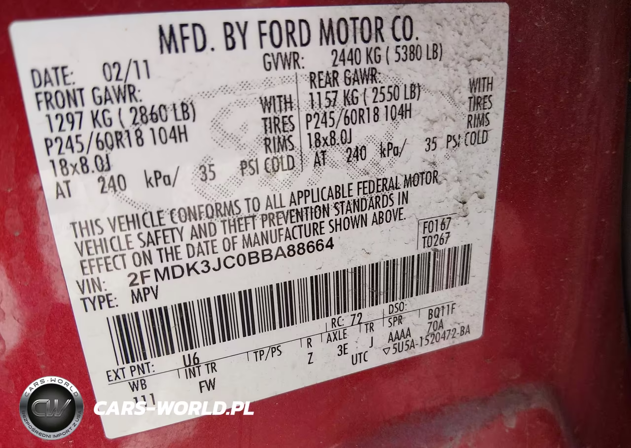 2011 Ford Edge Sel VIN:2FMDK3JC0BBA88664 - 9