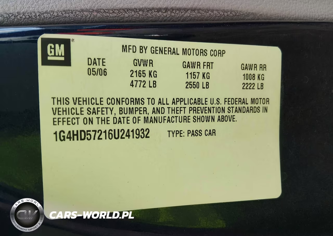 2006 Buick Lucerne Cxl VIN:1G4HD57216U241932 - 9