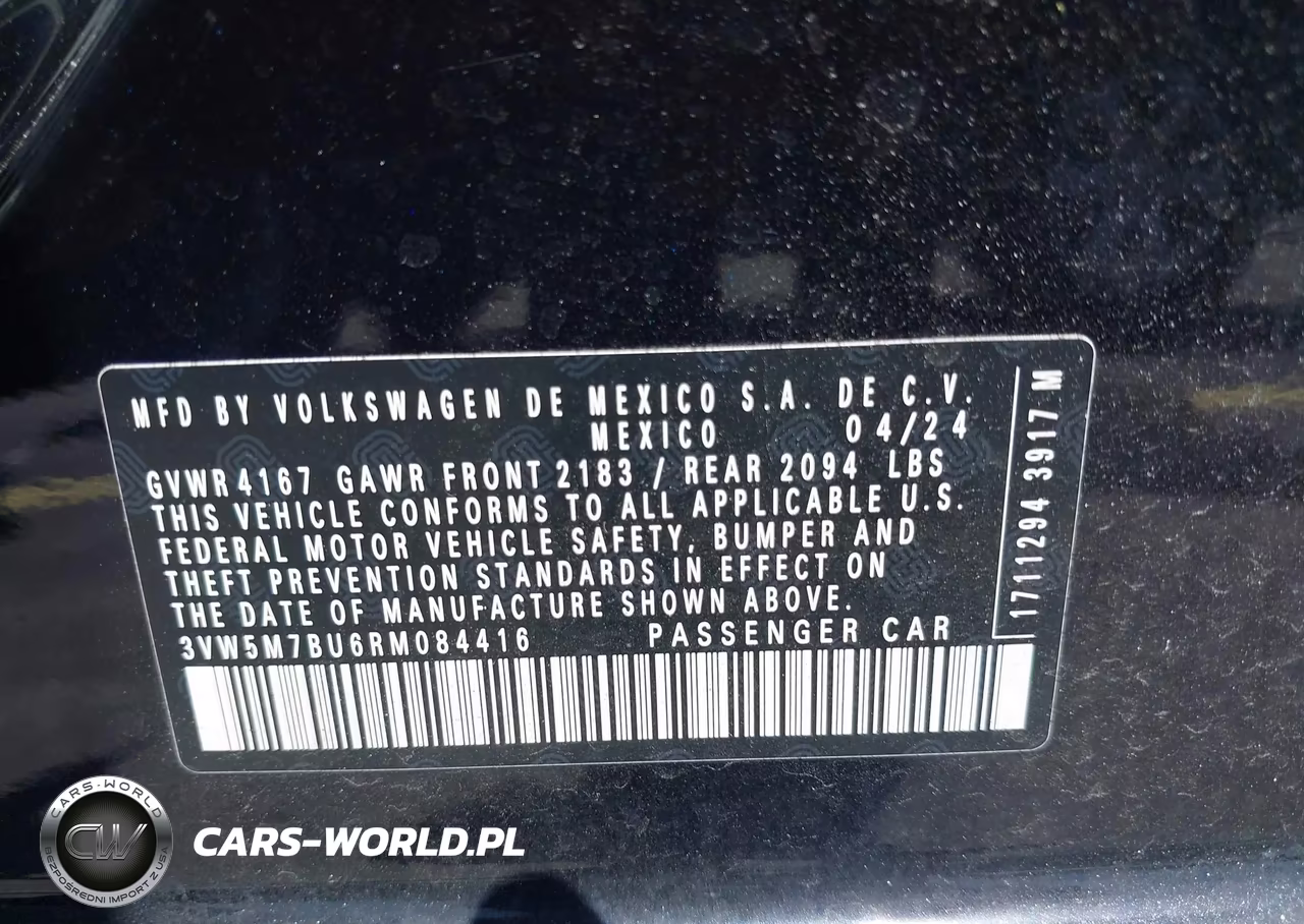2024 Volkswagen Jetta 1.5T S VIN:3VW5M7BU6RM084416 - 9