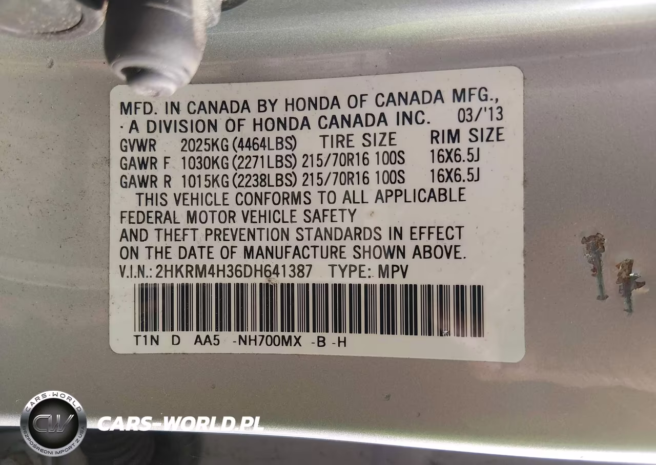2013 Honda Cr-V Lx VIN:2HKRM4H36DH641387 - 9