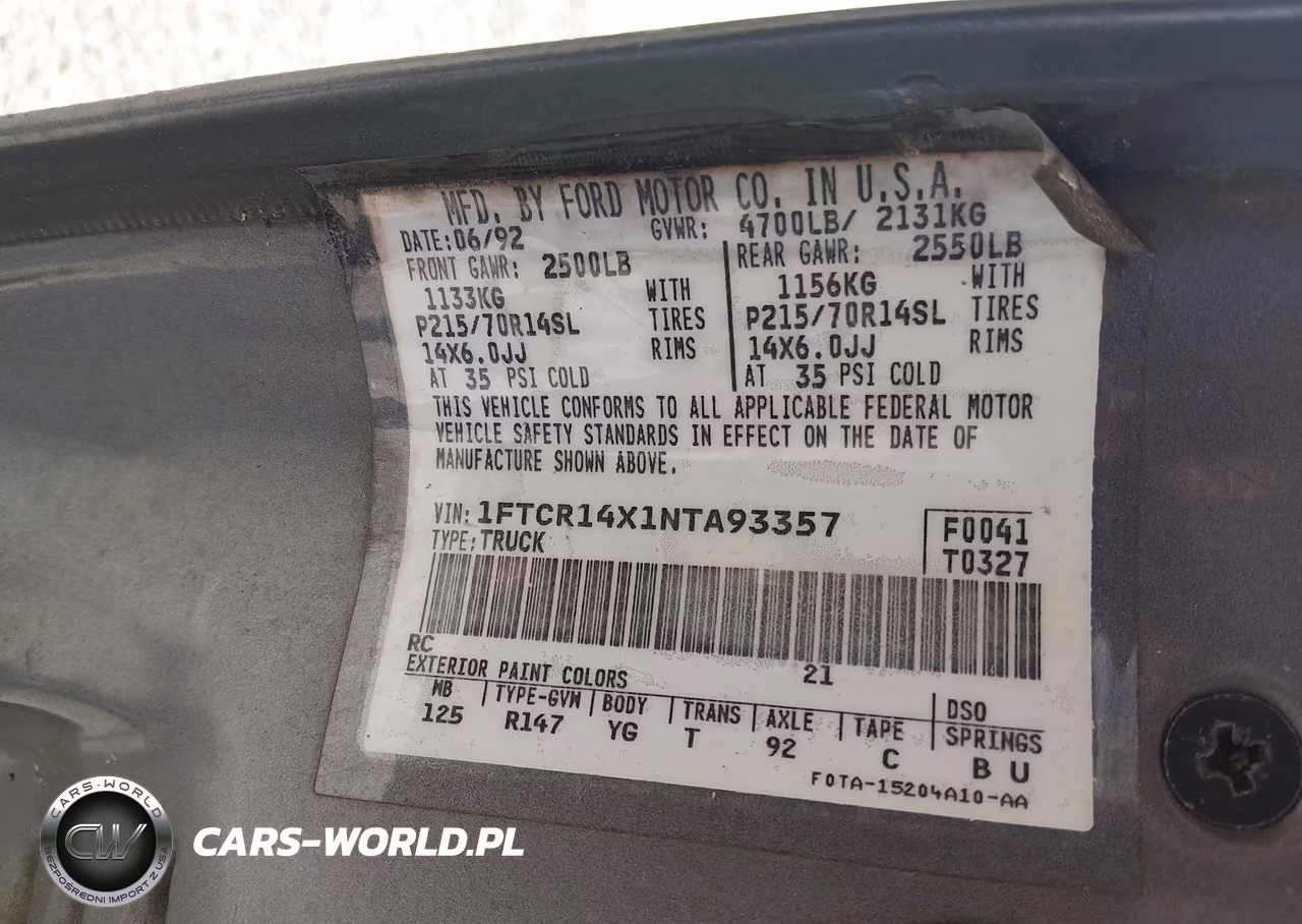 1992 Ford Ranger Super Cab VIN:1FTCR14X1NTA93357 - 9