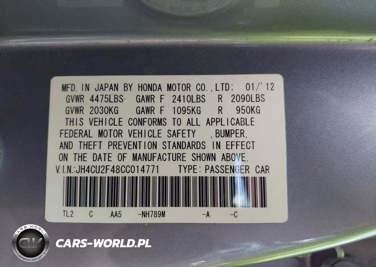 2012 Acura Tsx 2.4 VIN:JH4CU2F48CC014771 - 9