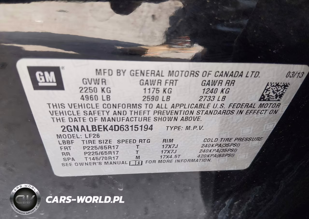 2013 Chevrolet Equinox Ls VIN:2GNALBEK4D6315194 - 9