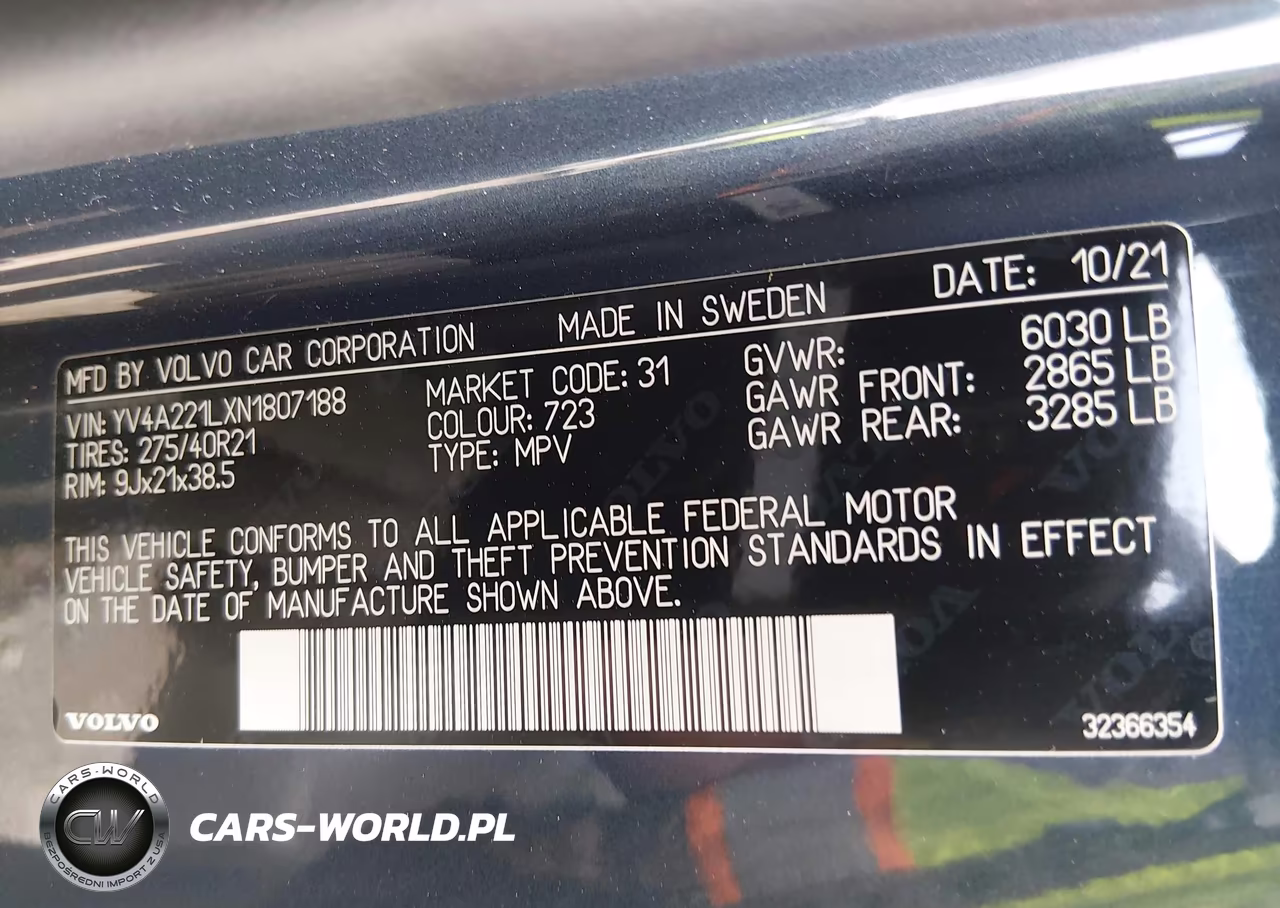 2022 Volvo Xc90 T6 Inscription 6 Passenger VIN:YV4A221LXN1807188 - 9