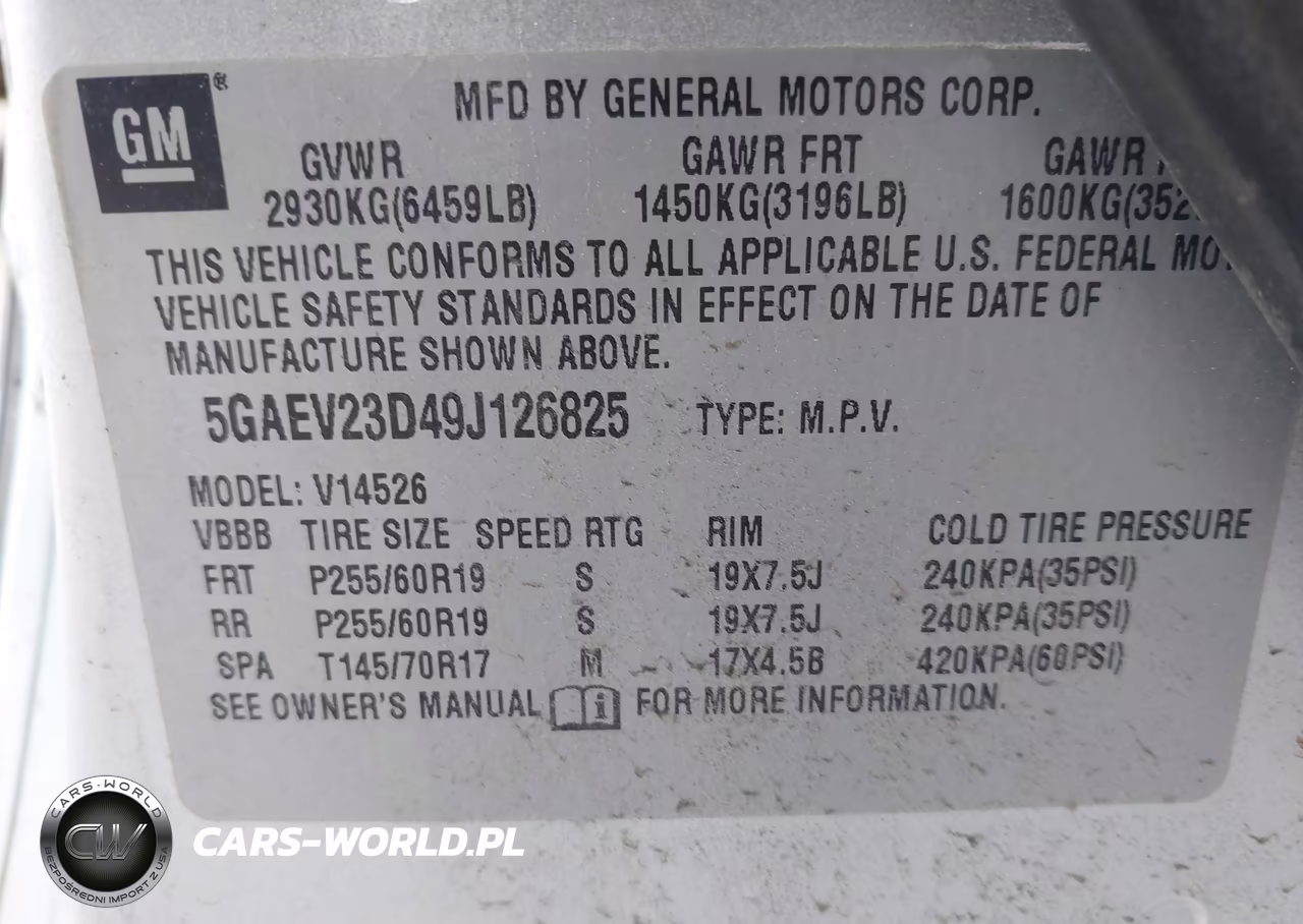 2009 Buick Enclave Cxl VIN:5GAEV23D49J126825 - 9