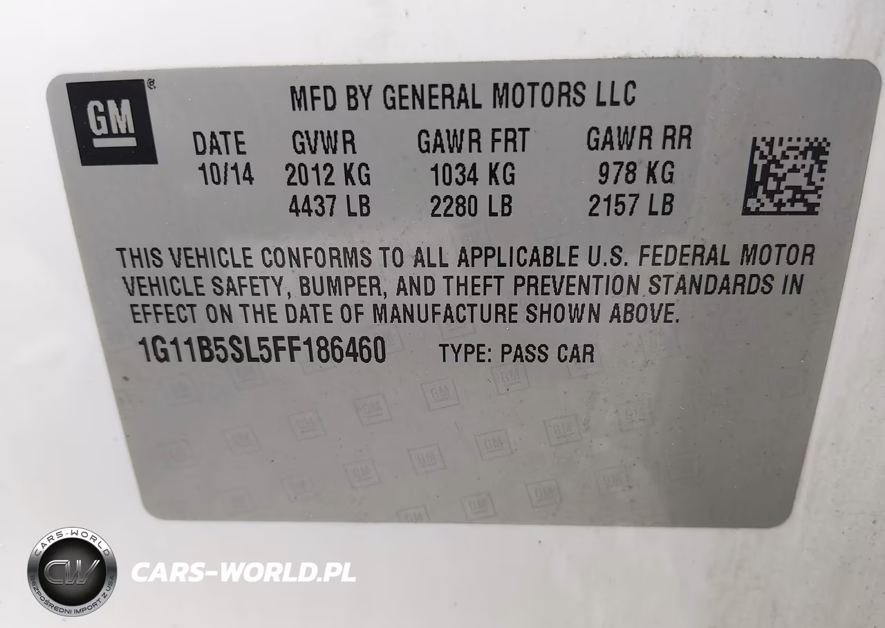 2015 Chevrolet Malibu Ls VIN:1G11B5SL5FF186460 - 9