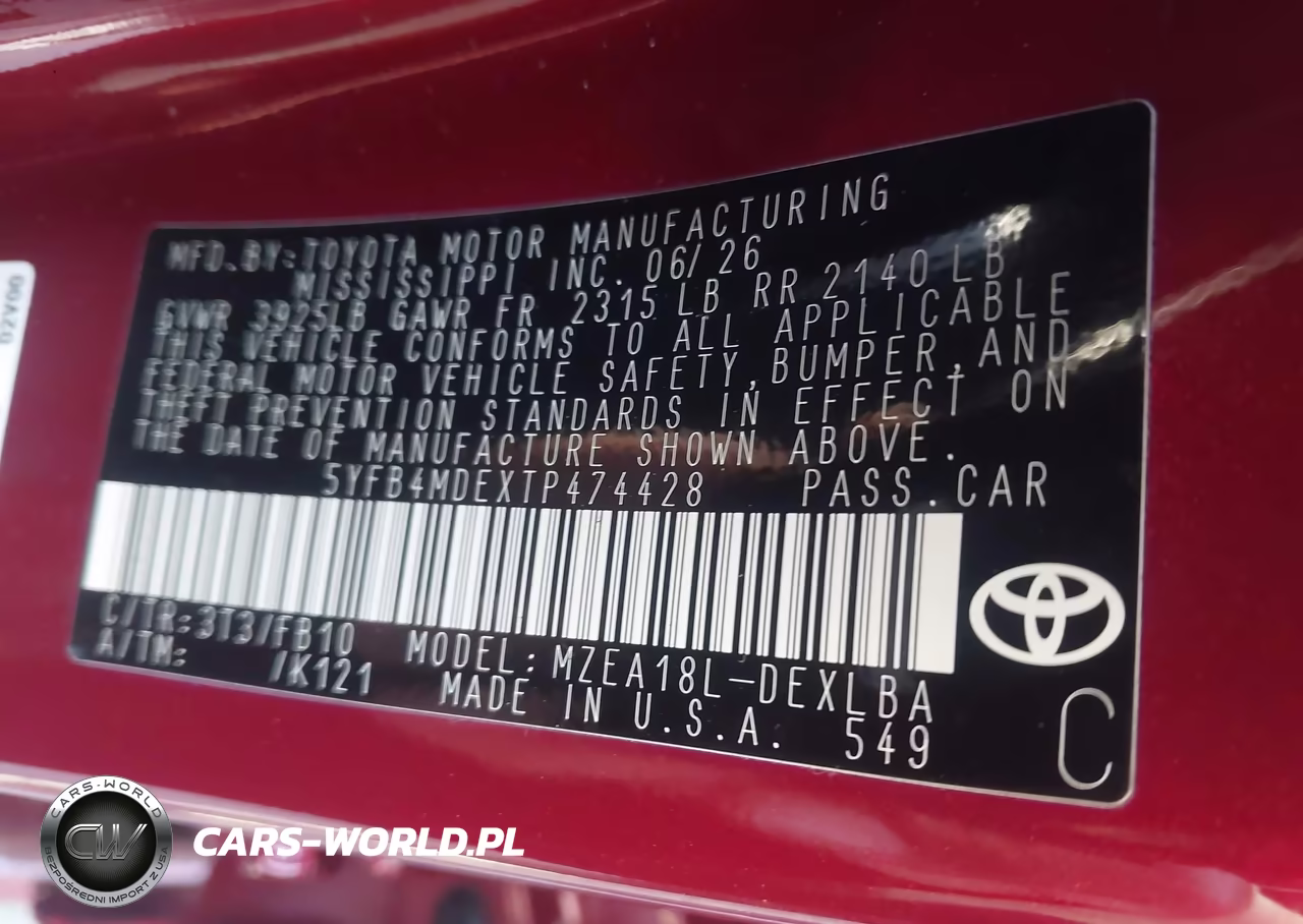 2026 Toyota Corolla Le VIN:5YFB4MDEXTP474428 - 9