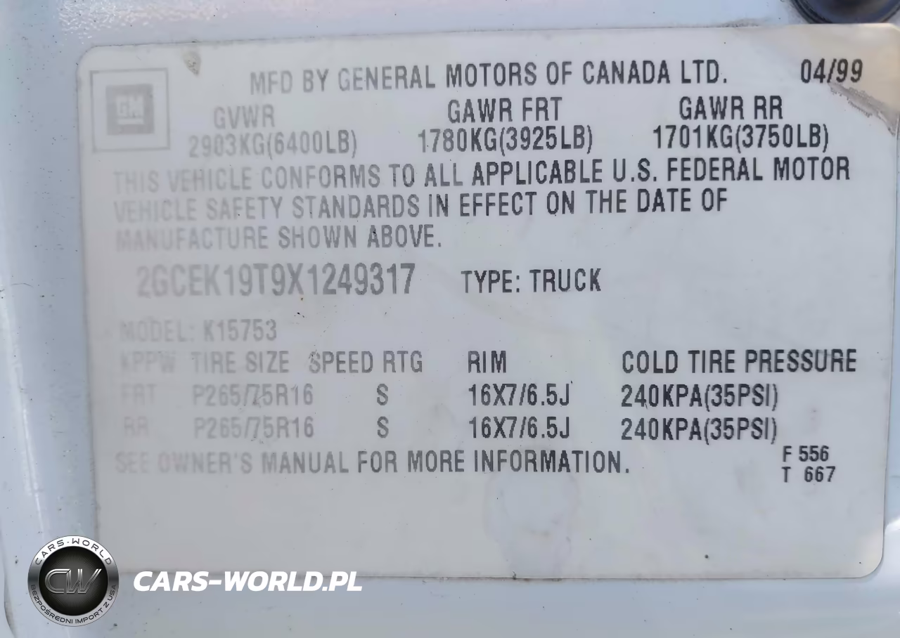 1999 Chevrolet Silverado 1500 Ls VIN:2GCEK19T9X1249317 - 9