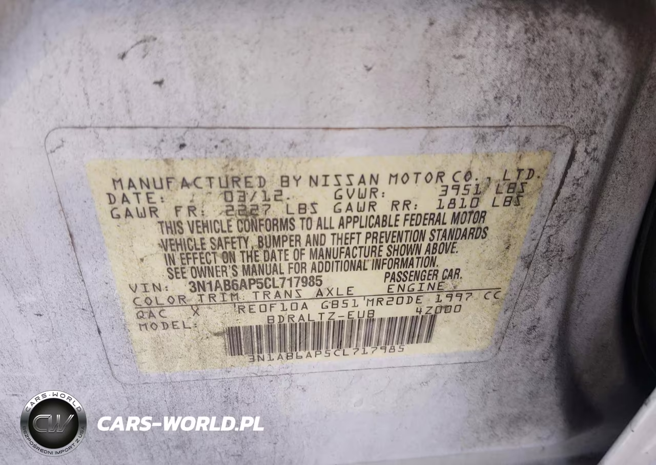 2012 Nissan Sentra 2.0 Sr VIN:3N1AB6AP5CL717985 - 9
