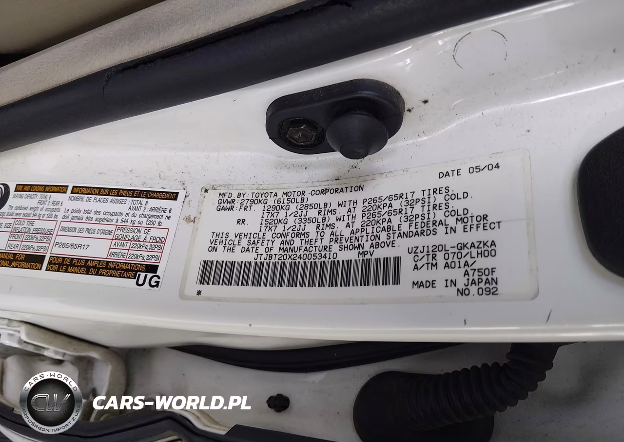 2004 Lexus Gx 470 VIN:JTJBT20X240053410 - 9