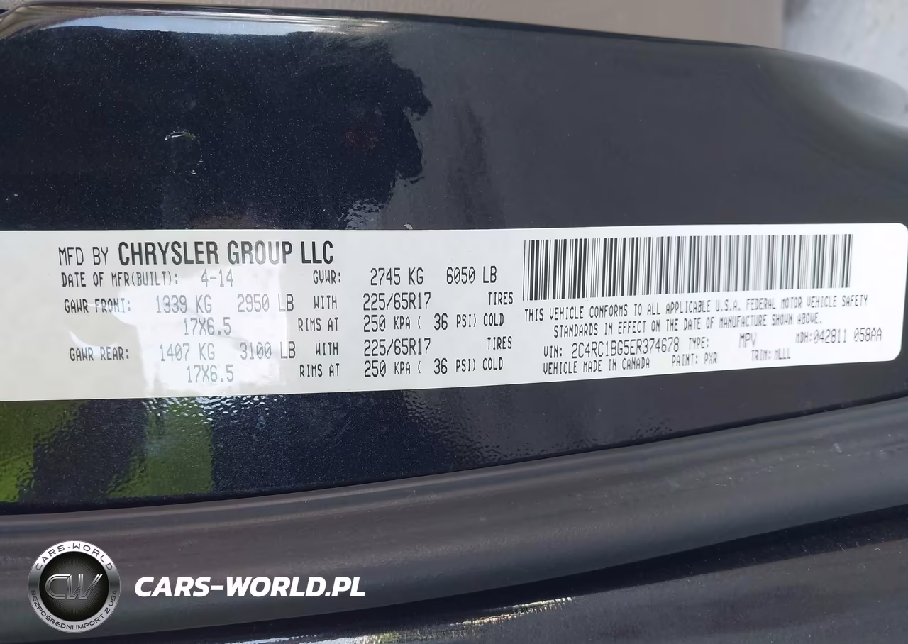 2014 Chrysler Town & Country Touring VIN:2C4RC1BG5ER374678 - 9