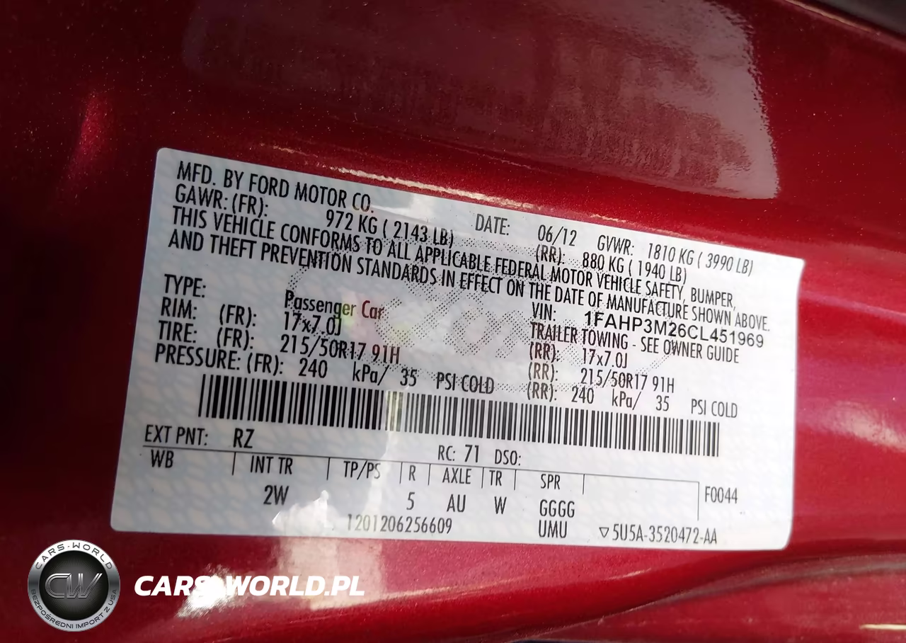 2012 Ford Focus Sel VIN:1FAHP3M26CL451969 - 9