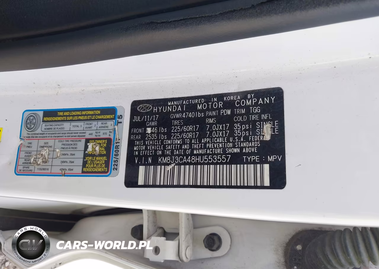 2017 Hyundai Tucson Se VIN:KM8J3CA48HU553557 - 9