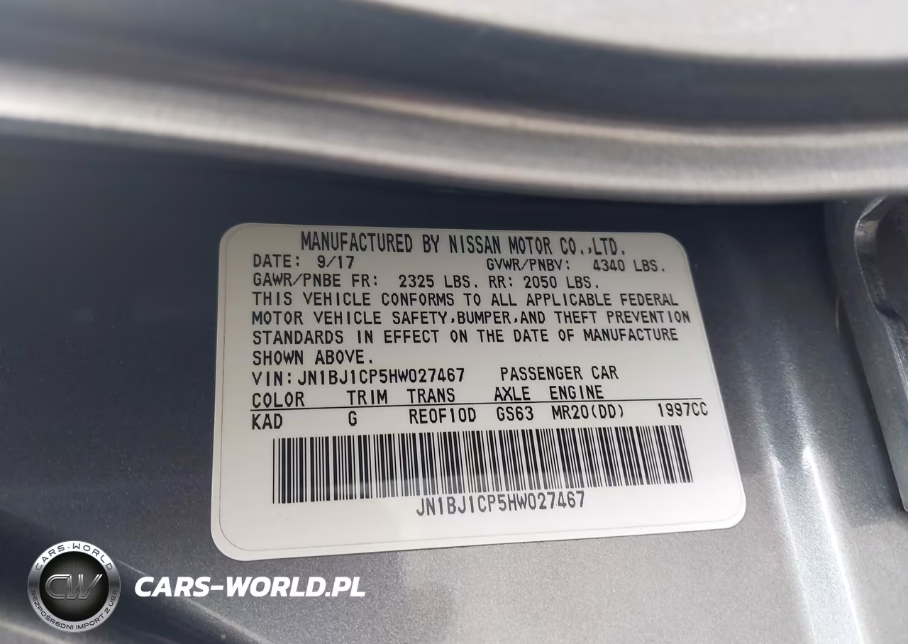 2017 Nissan Rogue Sport S VIN:JN1BJ1CP5HW027467 - 9