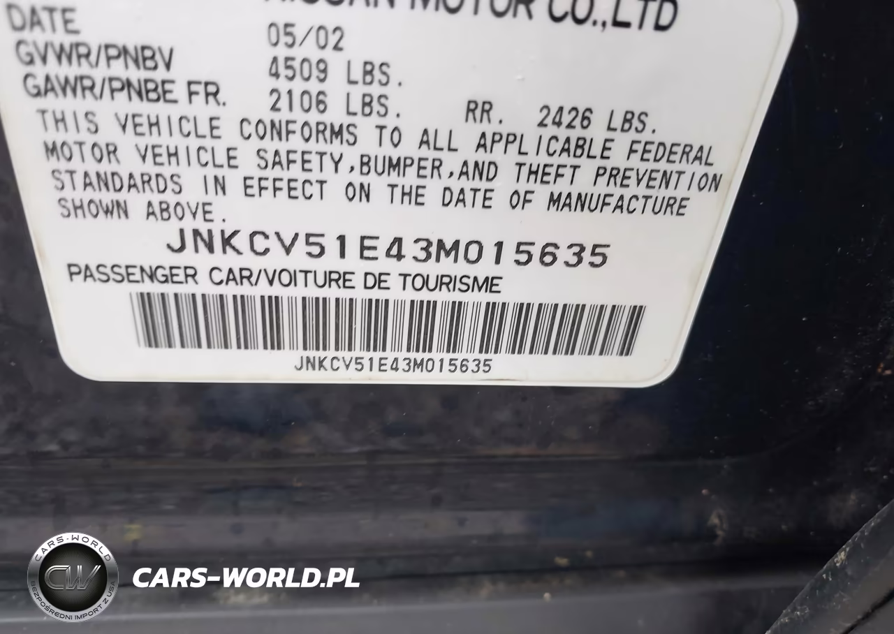 2003 Infiniti G35 Luxury Leather VIN:JNKCV51E43M015635 - 9