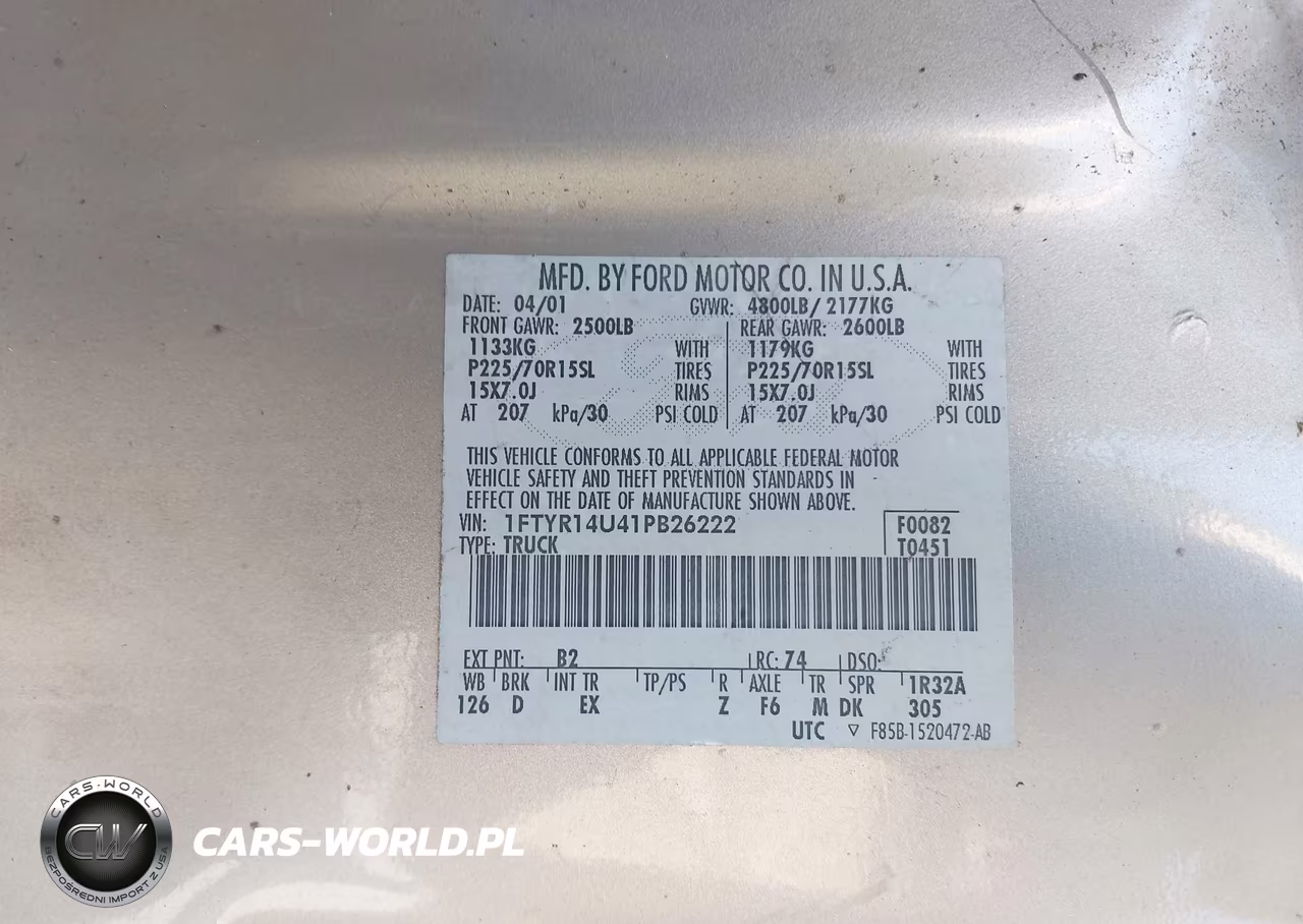 2001 Ford Ranger Edge-Xl-Xlt VIN:1FTYR14U41PB26222 - 9