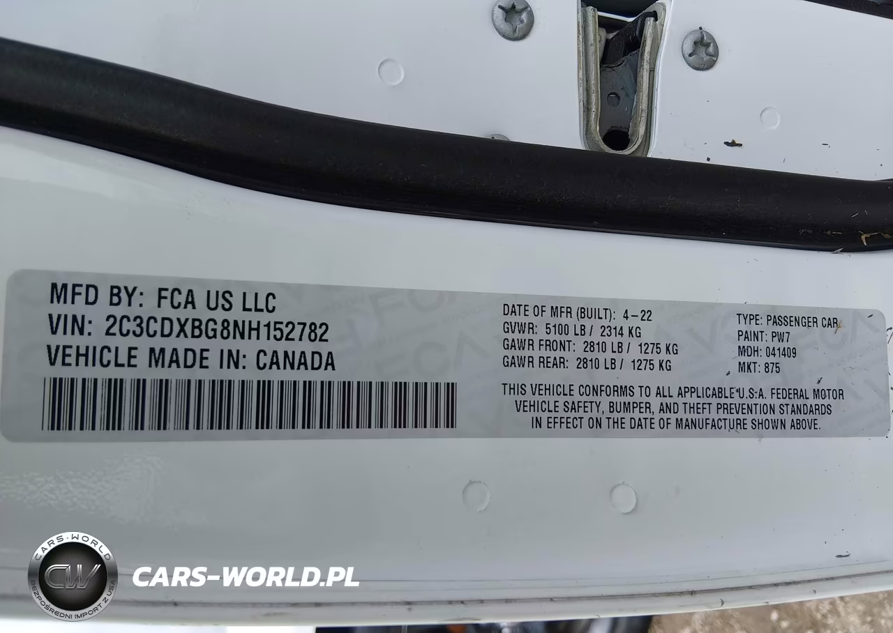 2022 Dodge Charger Sxt Rwd VIN:2C3CDXBG8NH152782 - 9