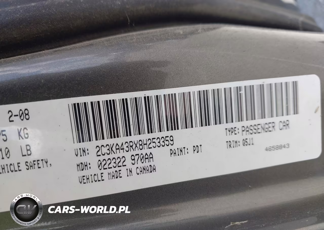 2008 Chrysler 300 Lx VIN:2C3KA43RX8H253359 - 9