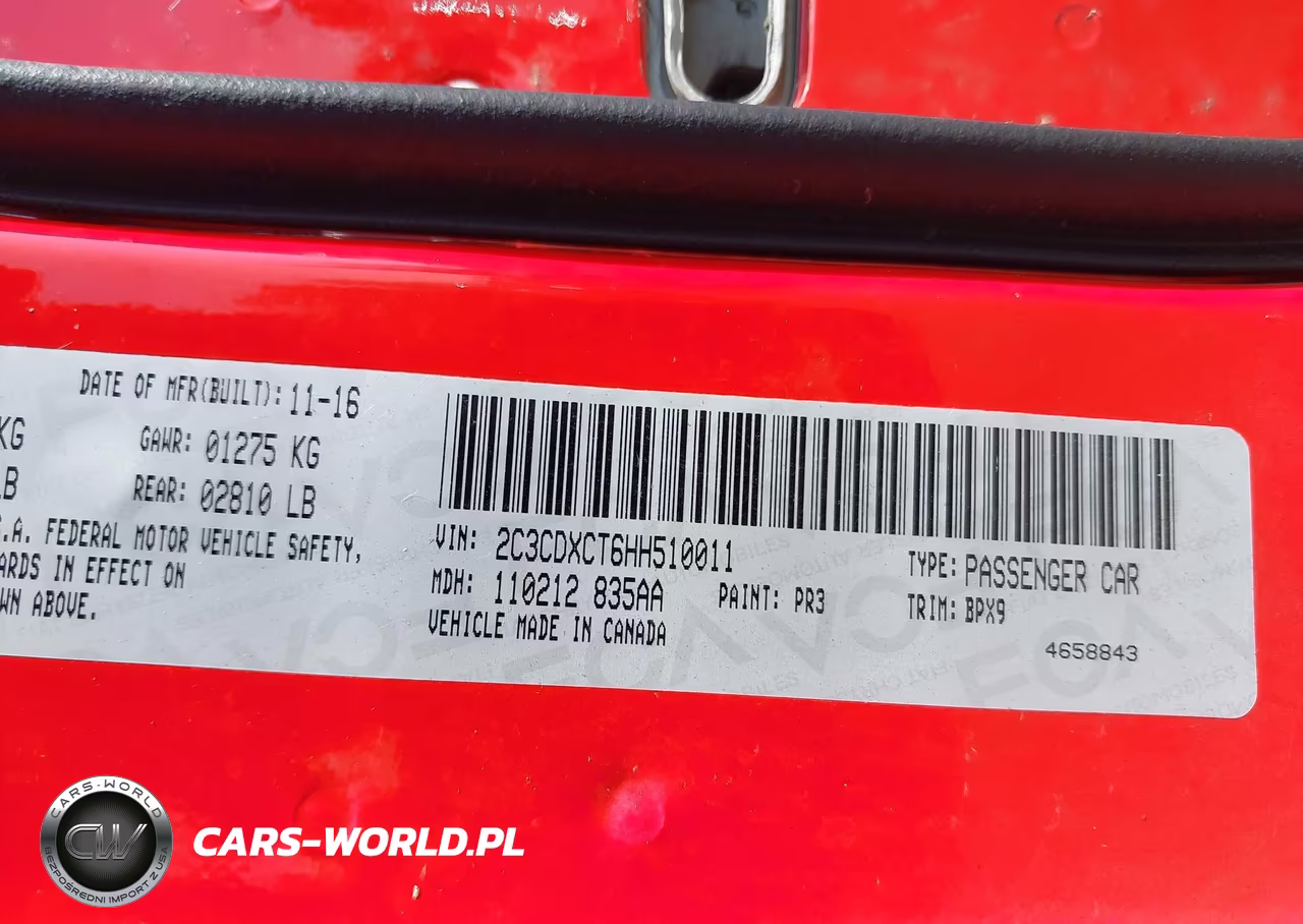 2017 Dodge Charger R-T Rwd VIN:2C3CDXCT6HH510011 - 9