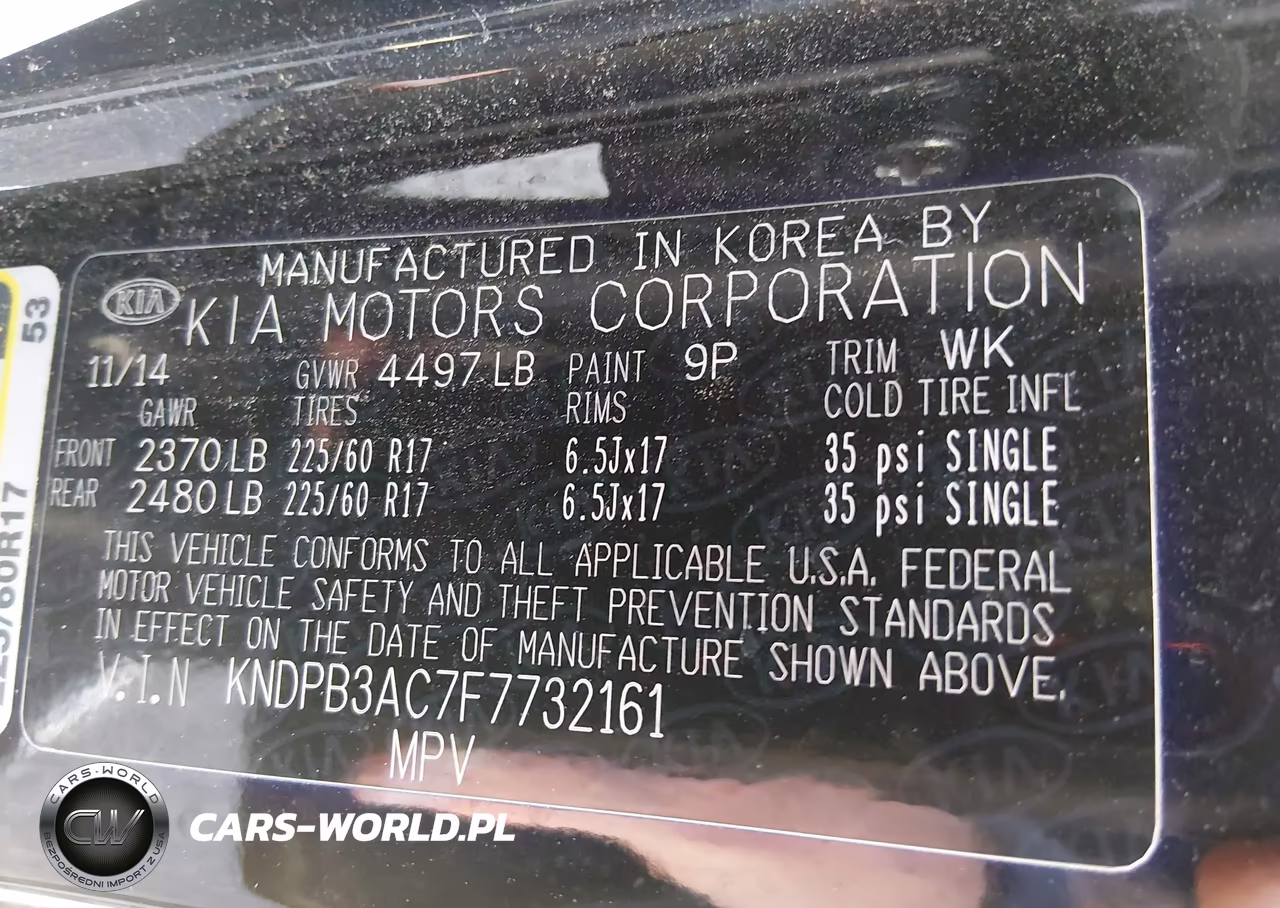2015 Kia Sportage Lx VIN:KNDPB3AC7F7732161 - 9