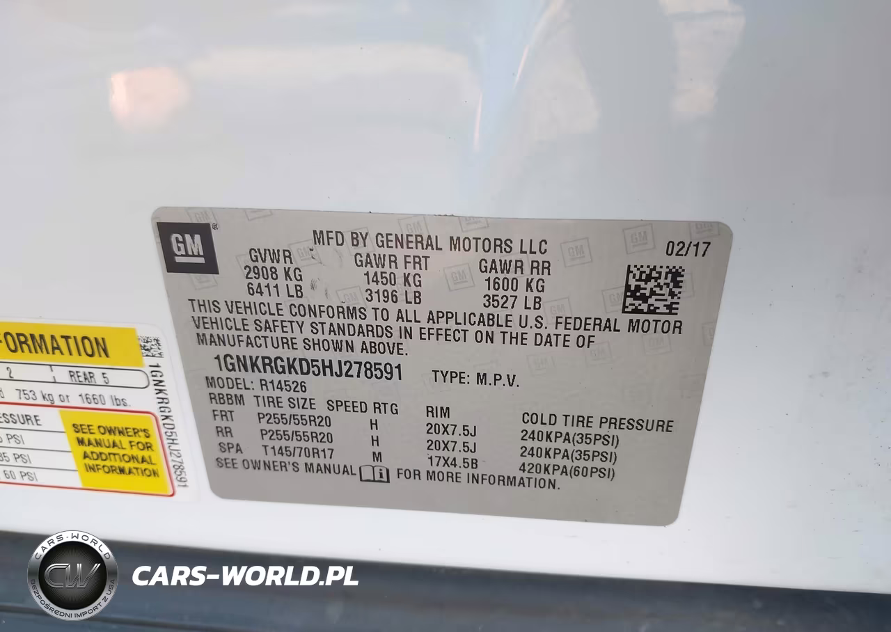 2017 Chevrolet Traverse Lt VIN:1GNKRGKD5HJ278591 - 9