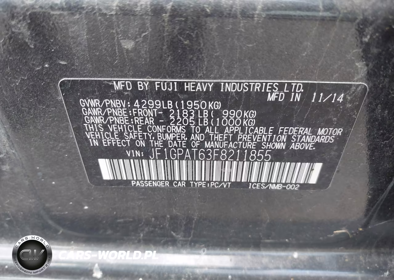 2015 Subaru Impreza 2.0I Sport Premium VIN:JF1GPAT63F8211855 - 9