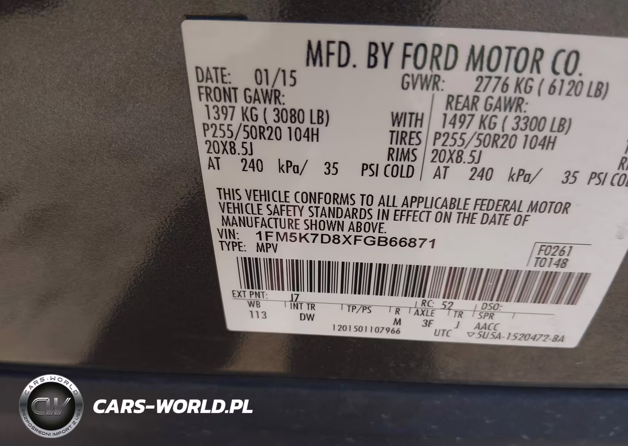 2015 Ford Explorer Xlt VIN:1FM5K7D8XFGB66871 - 9