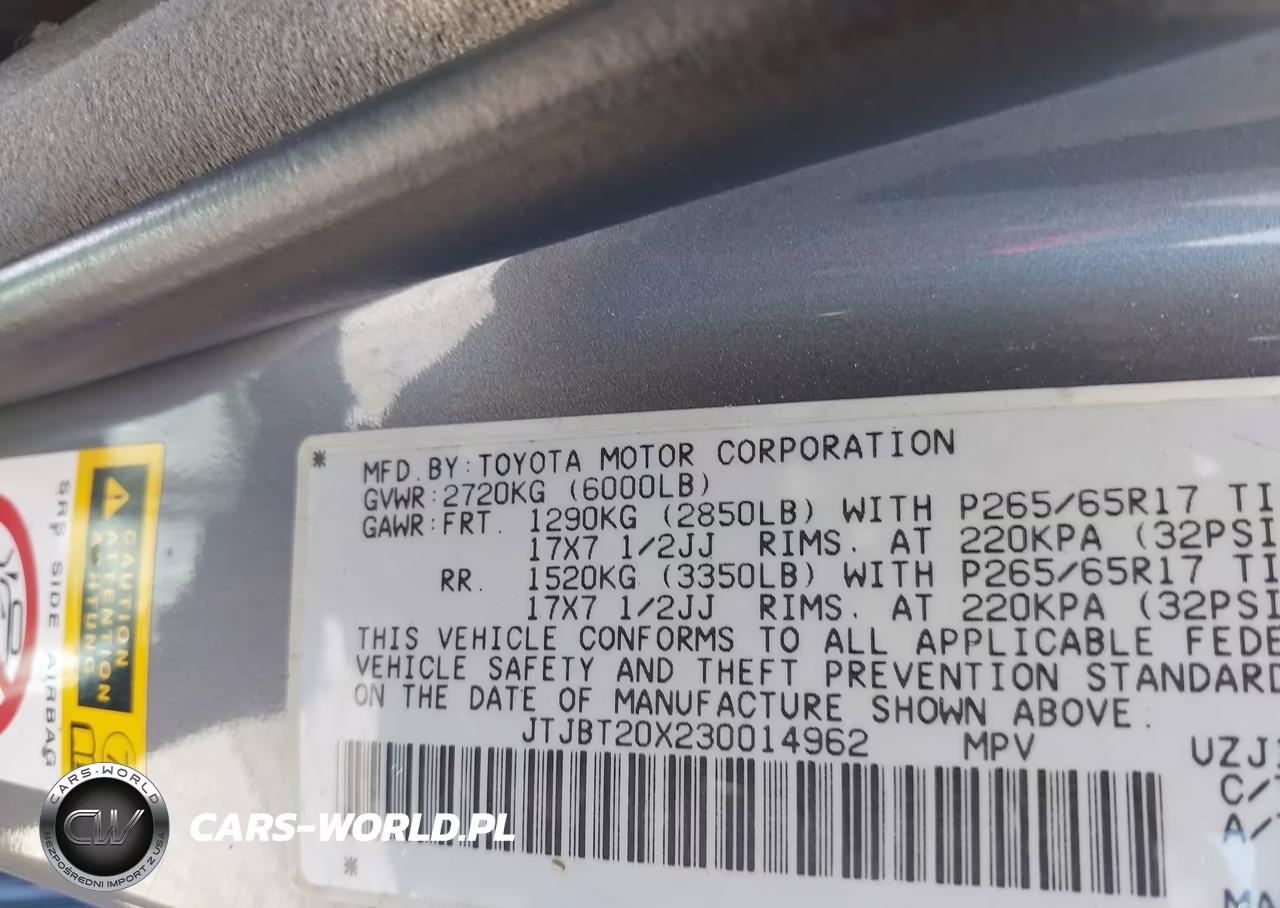 2003 Lexus Gx 470 VIN:JTJBT20X230014962 - 9