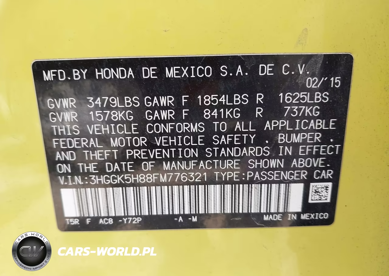 2015 Honda Fit Ex-Ex-L VIN:3HGGK5H88FM776321 - 9