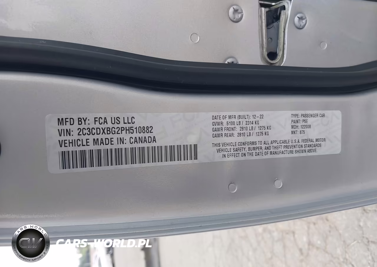 2023 Dodge Charger Sxt VIN:2C3CDXBG2PH510882 - 9